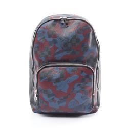 LOUIS VUITTON Andy Camouflage Rucksack Backpack Bag Coated Canvas Leather Damier Cobalt Men's Black Blue Red N41509