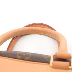 Louis Vuitton Deauville Bowling Vanity Handbag Bag Coated Canvas Leather Monogram Women's Brown M47270