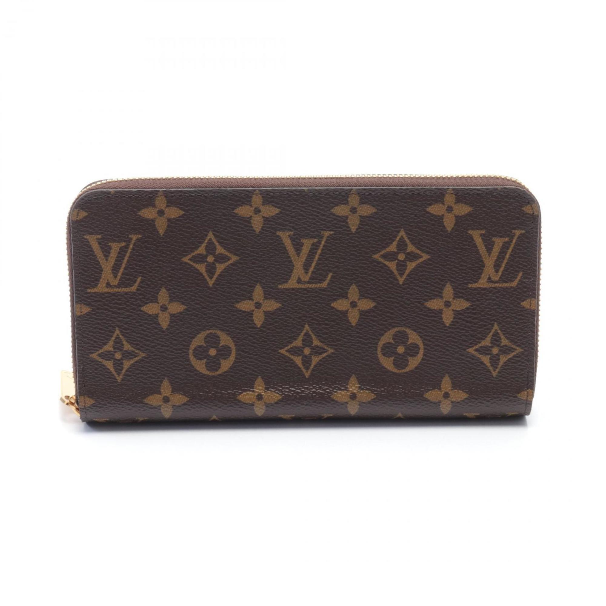 Louis Vuitton LOUIS VUITTON Zippy Wallet Round Long Coated Canvas Monogram Women's Brown Pink M41895