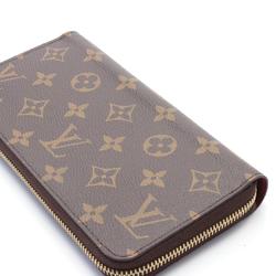 Louis Vuitton LOUIS VUITTON Zippy Wallet Round Long Coated Canvas Monogram Women's Brown Pink M41895