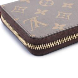 Louis Vuitton LOUIS VUITTON Zippy Wallet Round Long Coated Canvas Monogram Women's Brown Pink M41895