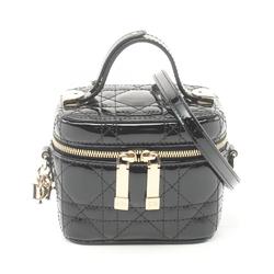 Christian Dior Dior handbag, patent leather, women's, black