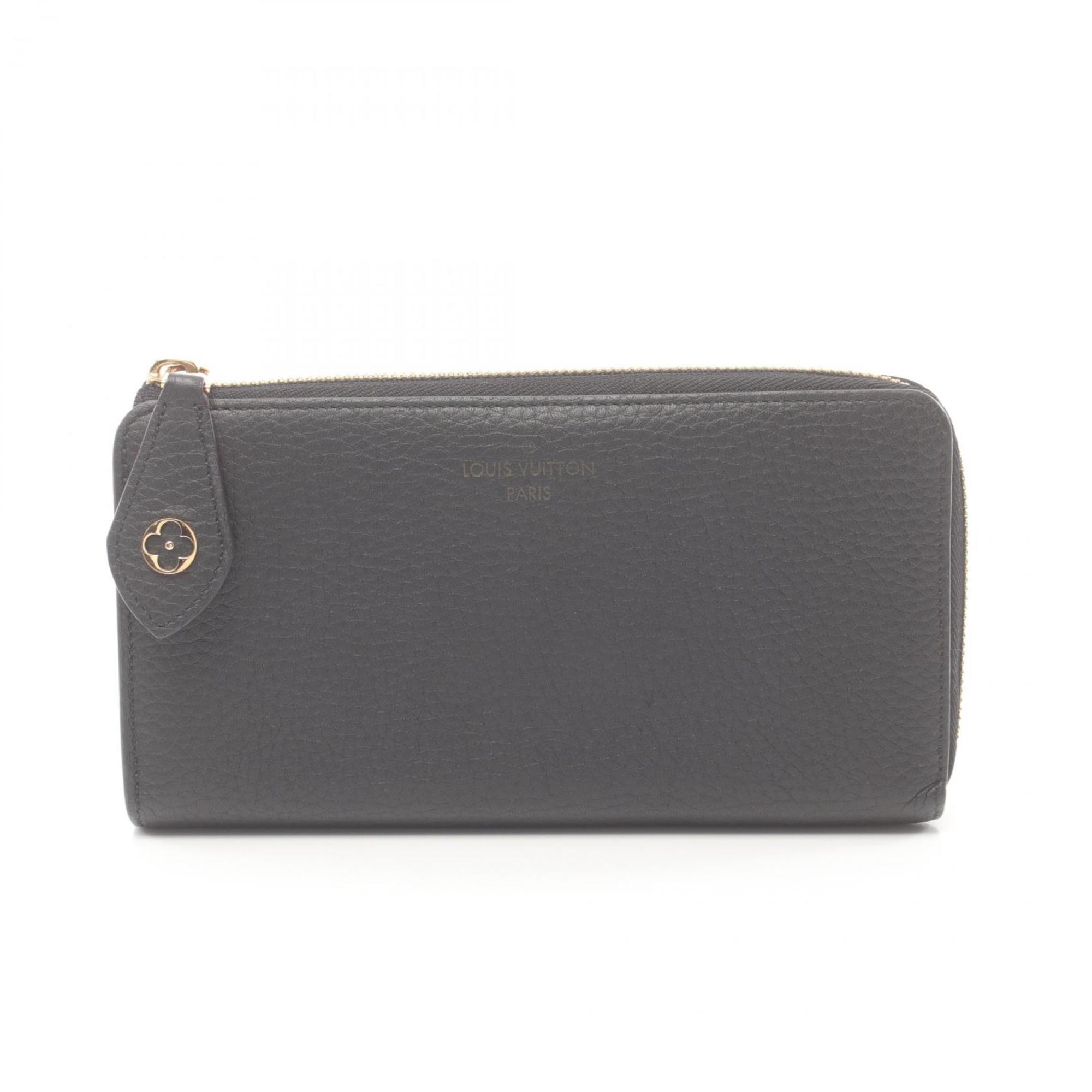 Louis Vuitton LOUIS VUITTON Portefeuille Comet L-shaped long wallet Taurillon leather Women's Black M63102