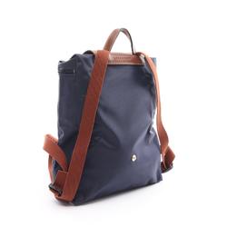 Longchamp Le Pliage Original M Rucksack Backpack Bag Nylon Leather Women's Navy Brown L1699089P68