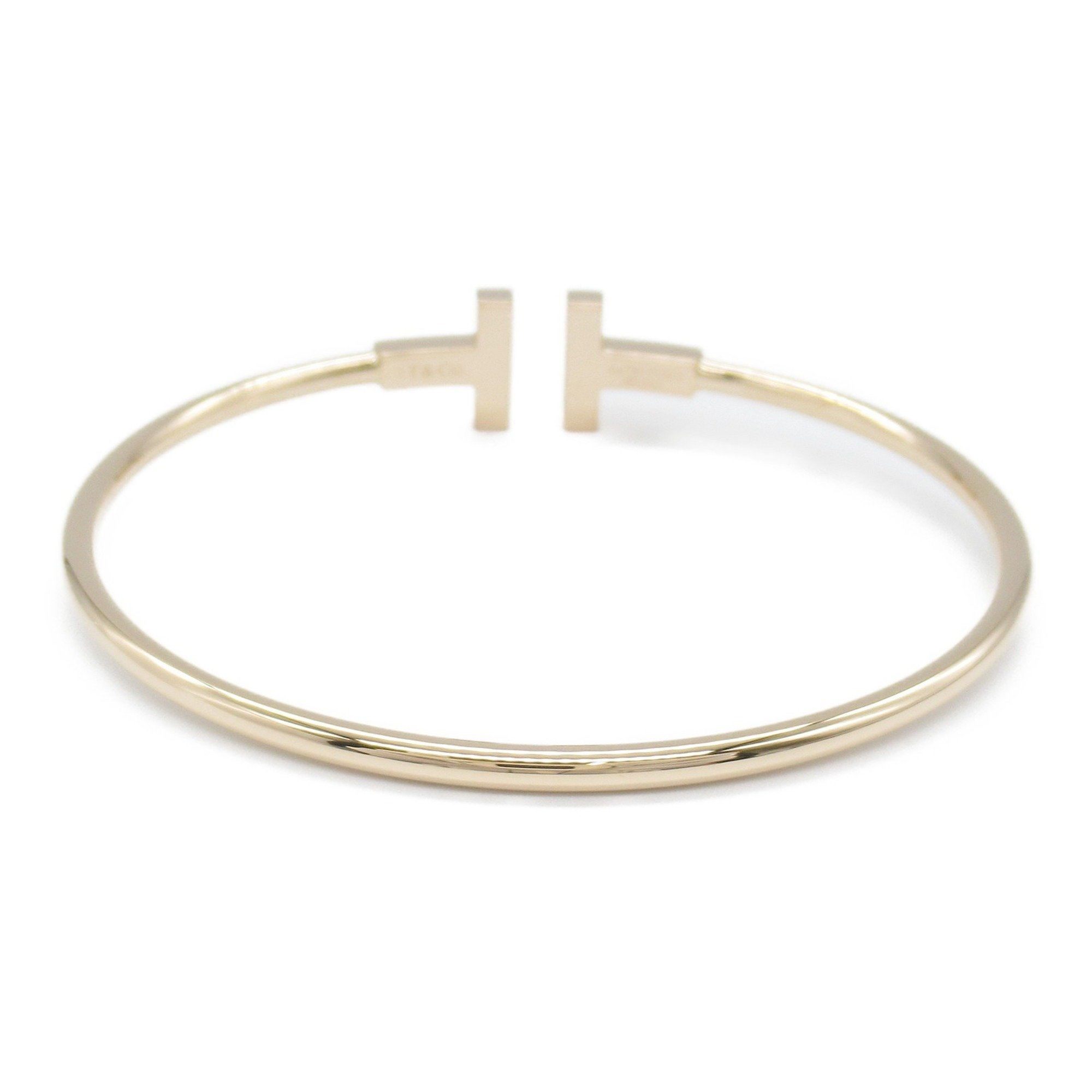 Tiffany & Co. T-Wire Bracelet, K18PG (pink gold), diamond, mother-of-pearl, ladies, clear, white