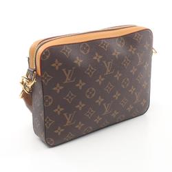 Louis Vuitton LOUIS VUITTON Trio Shoulder Bag Coated Canvas Leather Monogram Stripe Women's Brown M45965