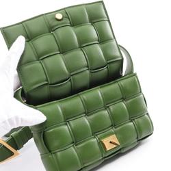 BOTTEGA VENETA Padded Cassette Small Shoulder Bag Leather Women's Green 717506