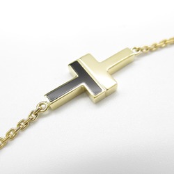 Tiffany & Co. T Station Onyx Necklace K18 (Yellow Gold) Women's Black