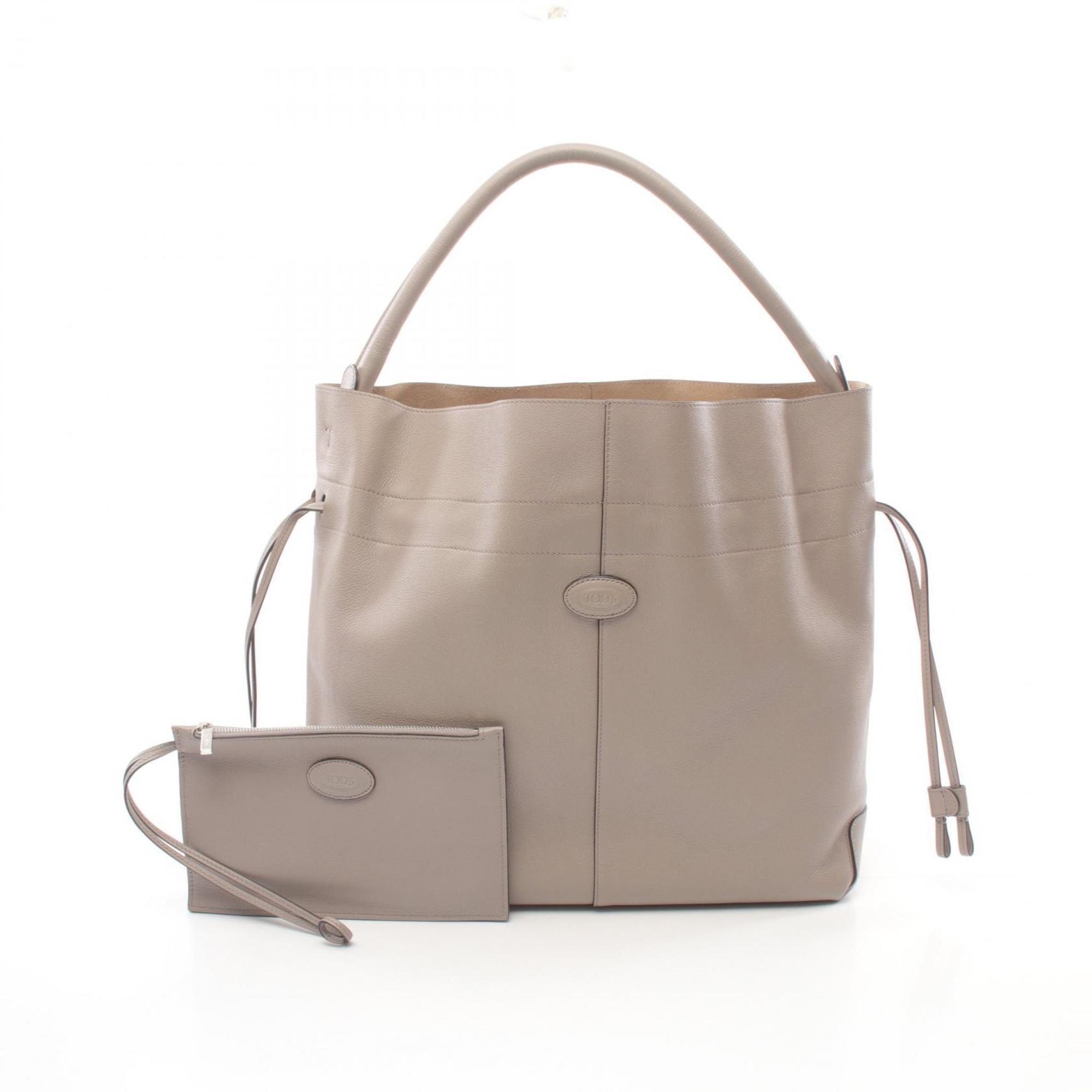 Tod's Di Bag Medium Tote Leather Women's Gray