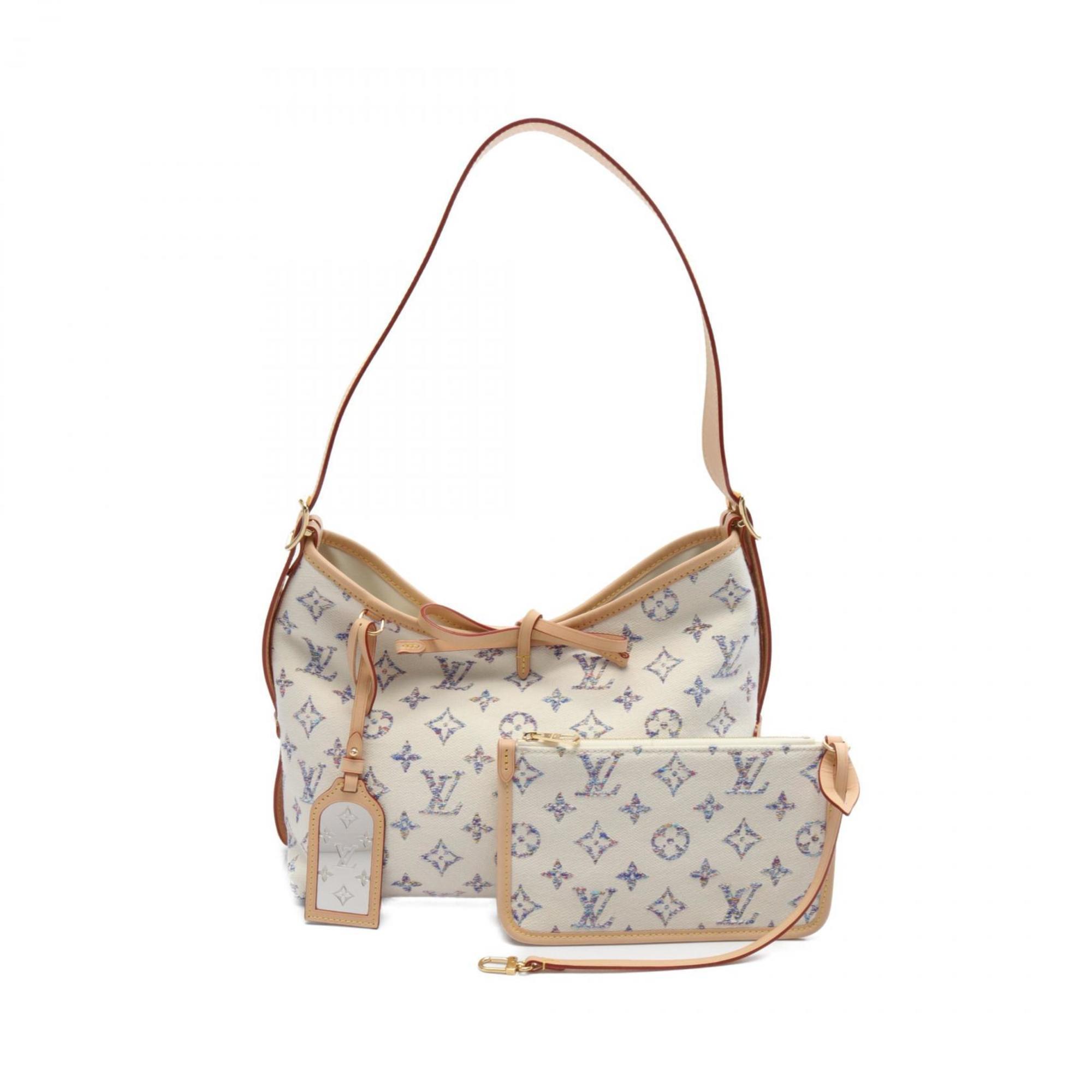 Louis Vuitton LOUIS VUITTON Carryall NMPM Monogram Jacquard Shoulder Bag Leather Women's White Multicolor M24707