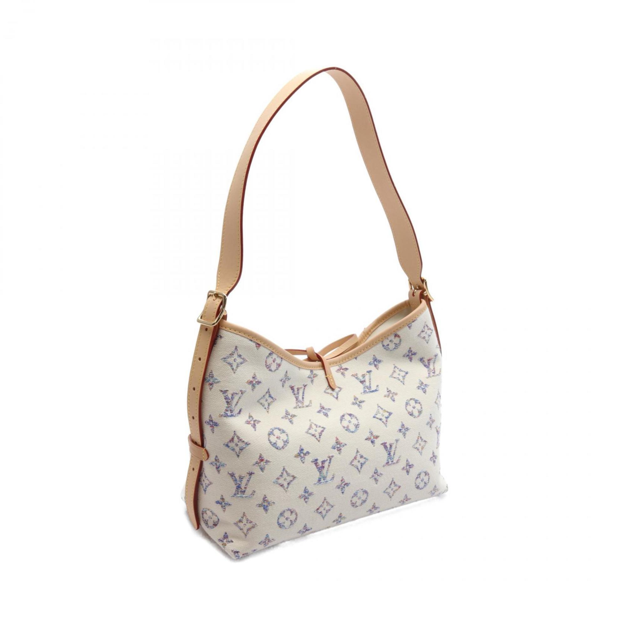 Louis Vuitton LOUIS VUITTON Carryall NMPM Monogram Jacquard Shoulder Bag Leather Women's White Multicolor M24707