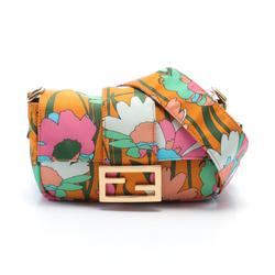 FENDI Mamma Bucket Waist Bag Body Nylon Women's Orange Multicolor 208 0241