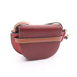 LOEWE Gate Bag Shoulder Leather Women's Bordeaux Red Brown 321.54.U62