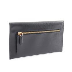 PRADA VITELLO MOVE Envelope Bi-fold Long Wallet Leather Women's Black 1MF175