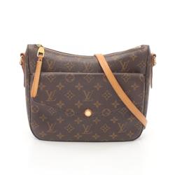 Louis Vuitton Mabillon Shoulder Bag, Coated Canvas, Leather, Monogram, Women's, Brown, M41679