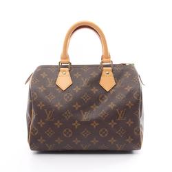 Louis Vuitton Speedy 25 Handbag Bag Coated Canvas Leather Monogram Women's Brown M41109