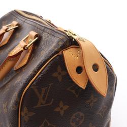 Louis Vuitton Speedy 25 Handbag Bag Coated Canvas Leather Monogram Women's Brown M41109