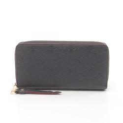 Louis Vuitton LOUIS VUITTON Zippy Wallet Round Long Leather Monogram Empreinte Women's Navy Red M62121