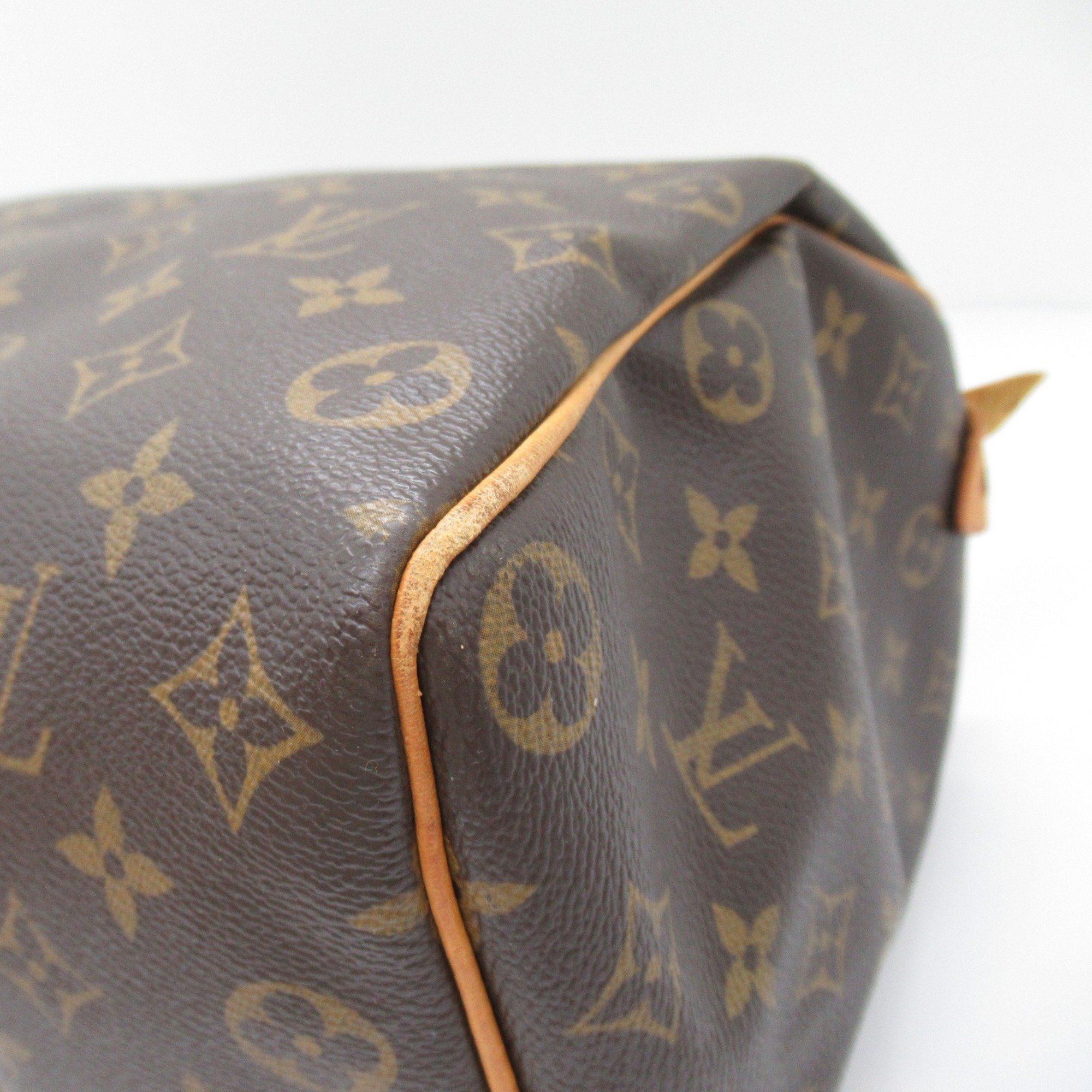 Louis Vuitton Speedy 35 Handbag, Coated Canvas, Monogram, Women's, Brown, M41524