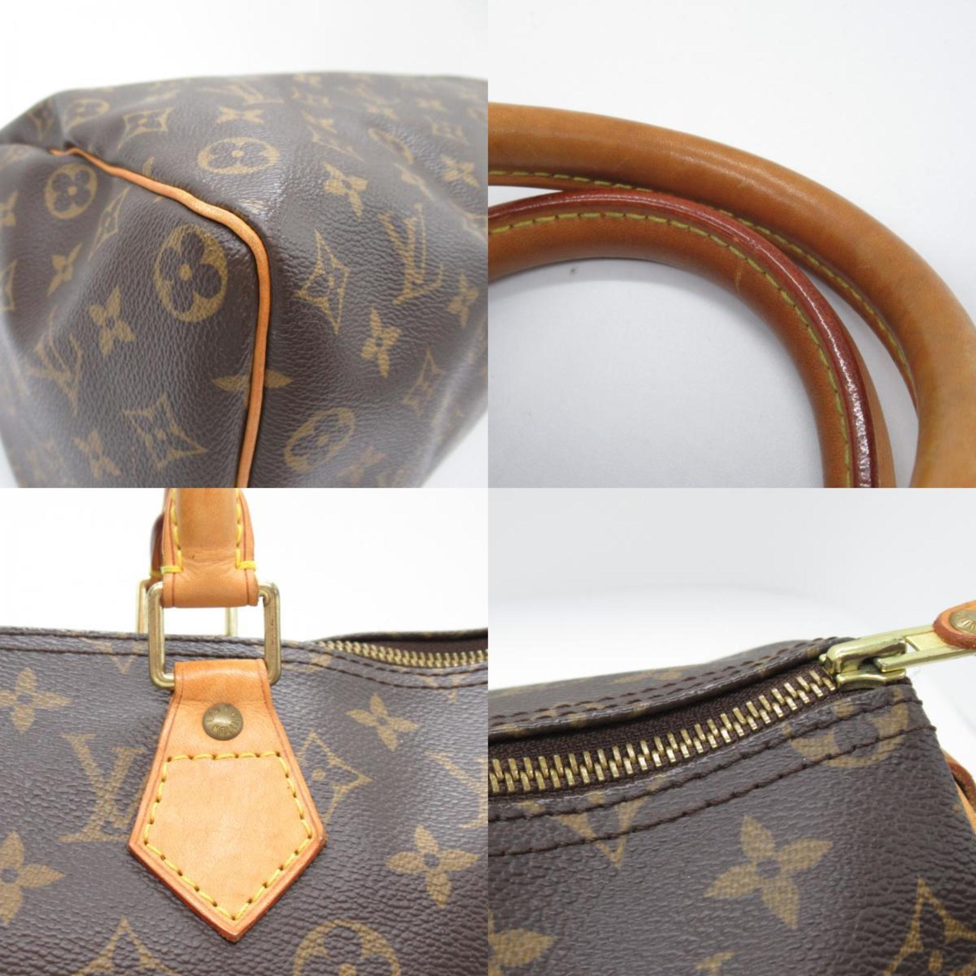 Louis Vuitton Speedy 35 Handbag, Coated Canvas, Monogram, Women's, Brown, M41524