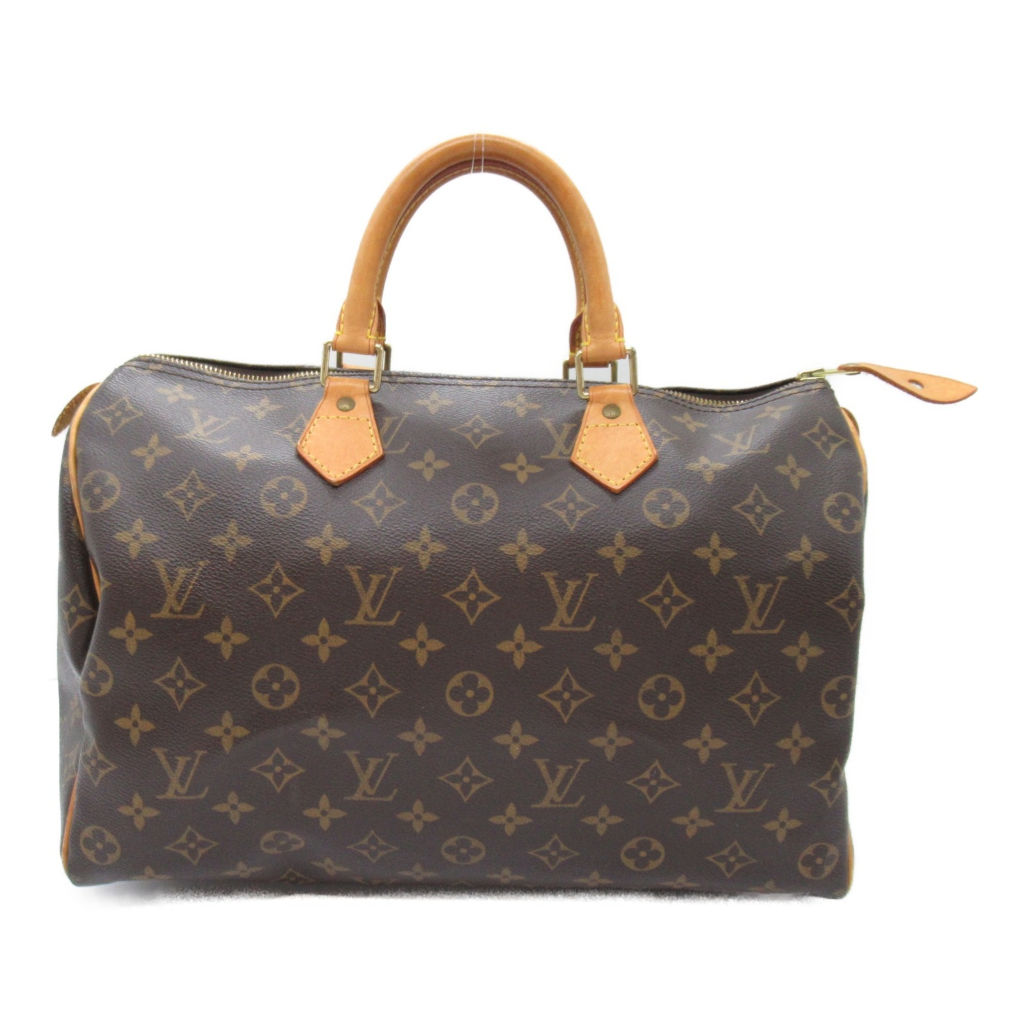 Louis Vuitton Speedy 35 Handbag, Coated Canvas, Monogram, Women's, Brown, M41524