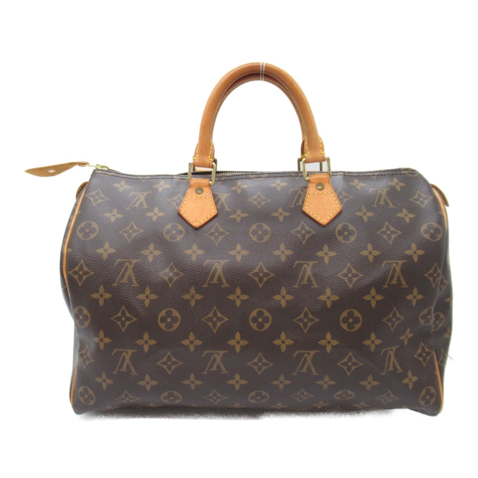 Louis Vuitton Speedy 35 Handbag, Coated Canvas, Monogram, Women's, Brown, M41524