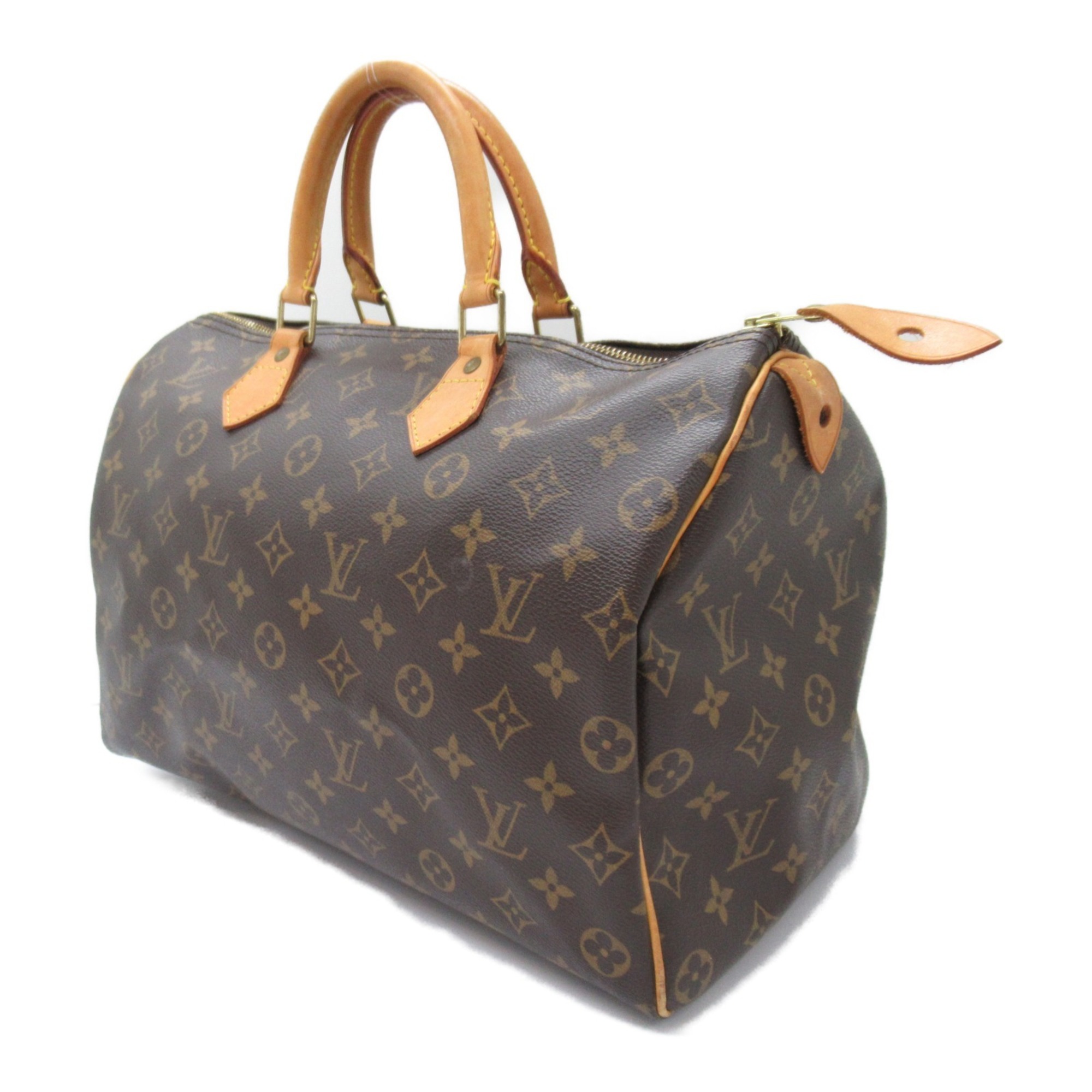 Louis Vuitton Speedy 35 Handbag, Coated Canvas, Monogram, Women's, Brown, M41524