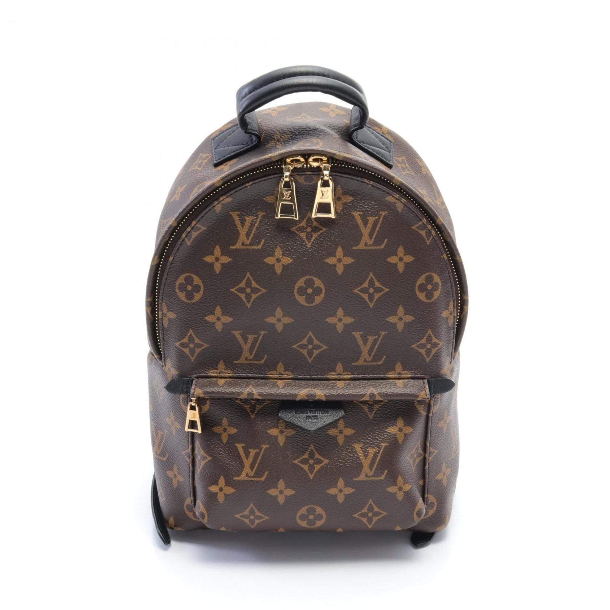 Louis Vuitton Palm Springs PM Monogram Rucksack Backpack Bag Coated Canvas Leather Women's Brown Black M41560