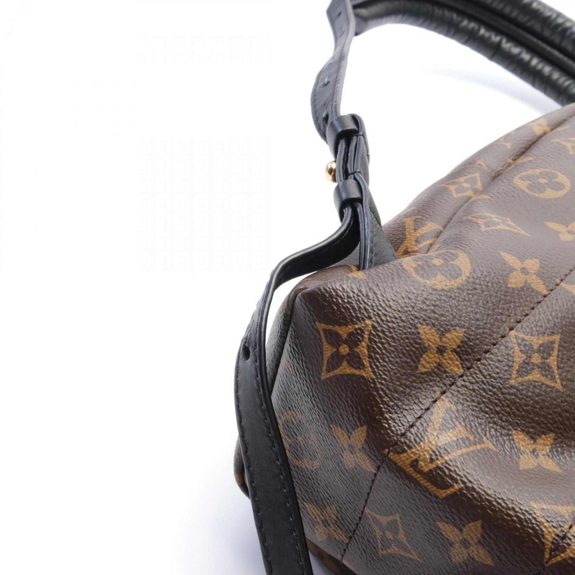 Louis Vuitton Palm Springs PM Monogram Rucksack Backpack Bag Coated Canvas Leather Women's Brown Black M41560