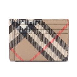 Burberry BURBERRY Business Card Holder/Card Case Coated Canvas Men's Women's Beige Multicolor 8091910