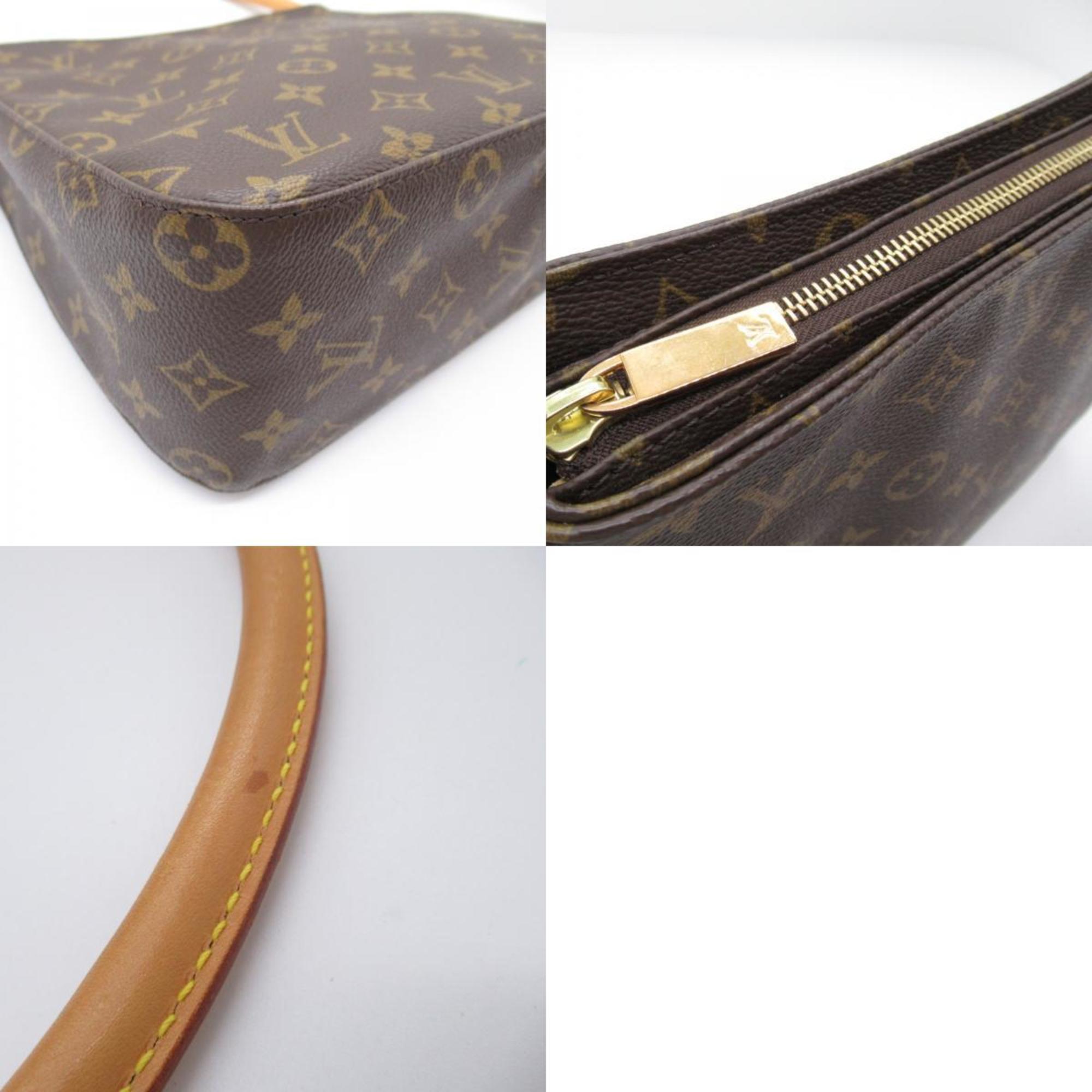 Louis Vuitton LOUIS VUITTON Looping MM Shoulder Bag Coated Canvas Monogram Women's Brown M51146