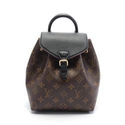 Louis Vuitton Montsouris NM BB Rucksack Backpack Bag Coated Canvas Leather Monogram Women's Brown Black M45516