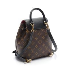 Louis Vuitton Montsouris NM BB Rucksack Backpack Bag Coated Canvas Leather Monogram Women's Brown Black M45516