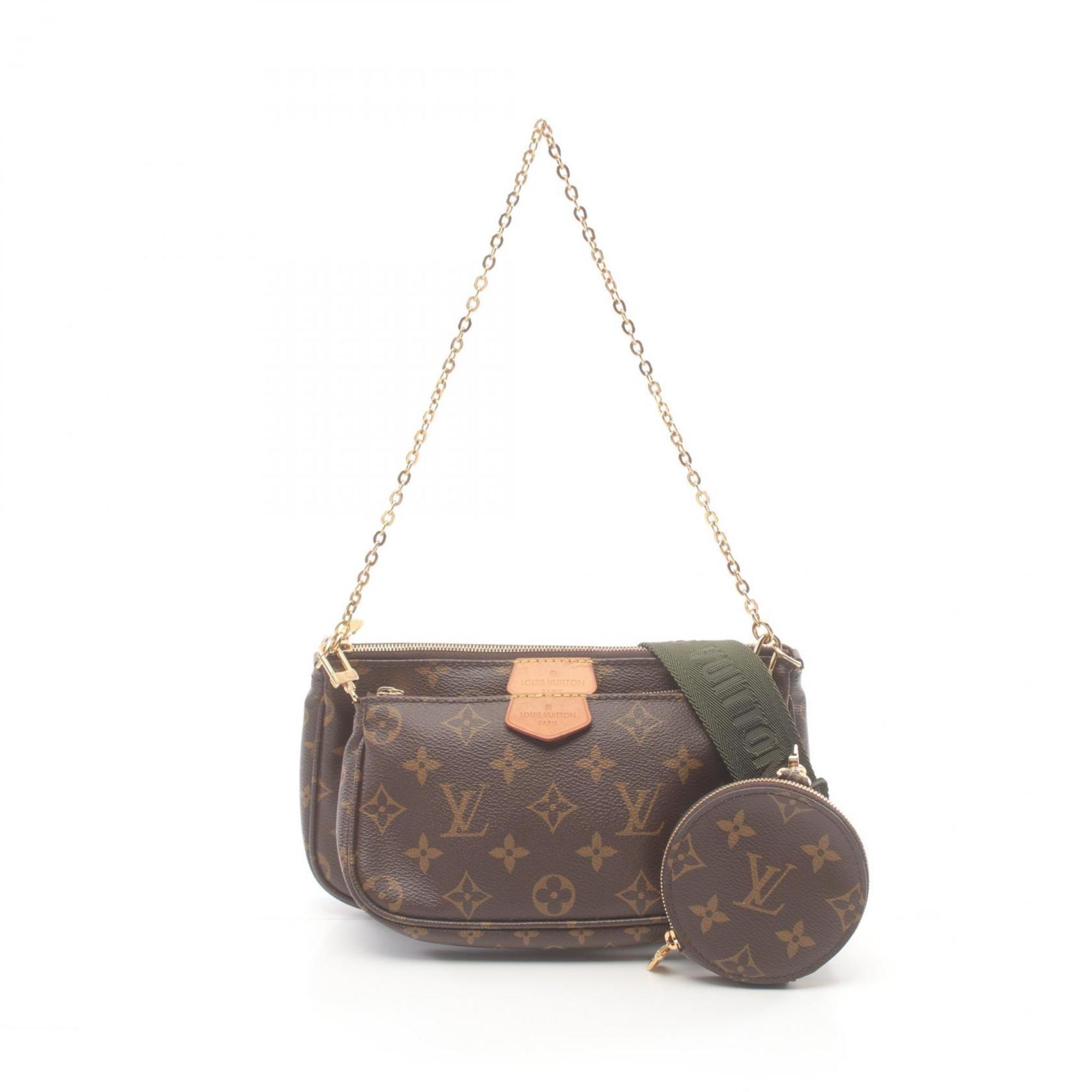 Louis Vuitton LOUIS VUITTON Multi Pochette Accessoires Shoulder Bag Coated Canvas Monogram Women's Brown Khaki M44813