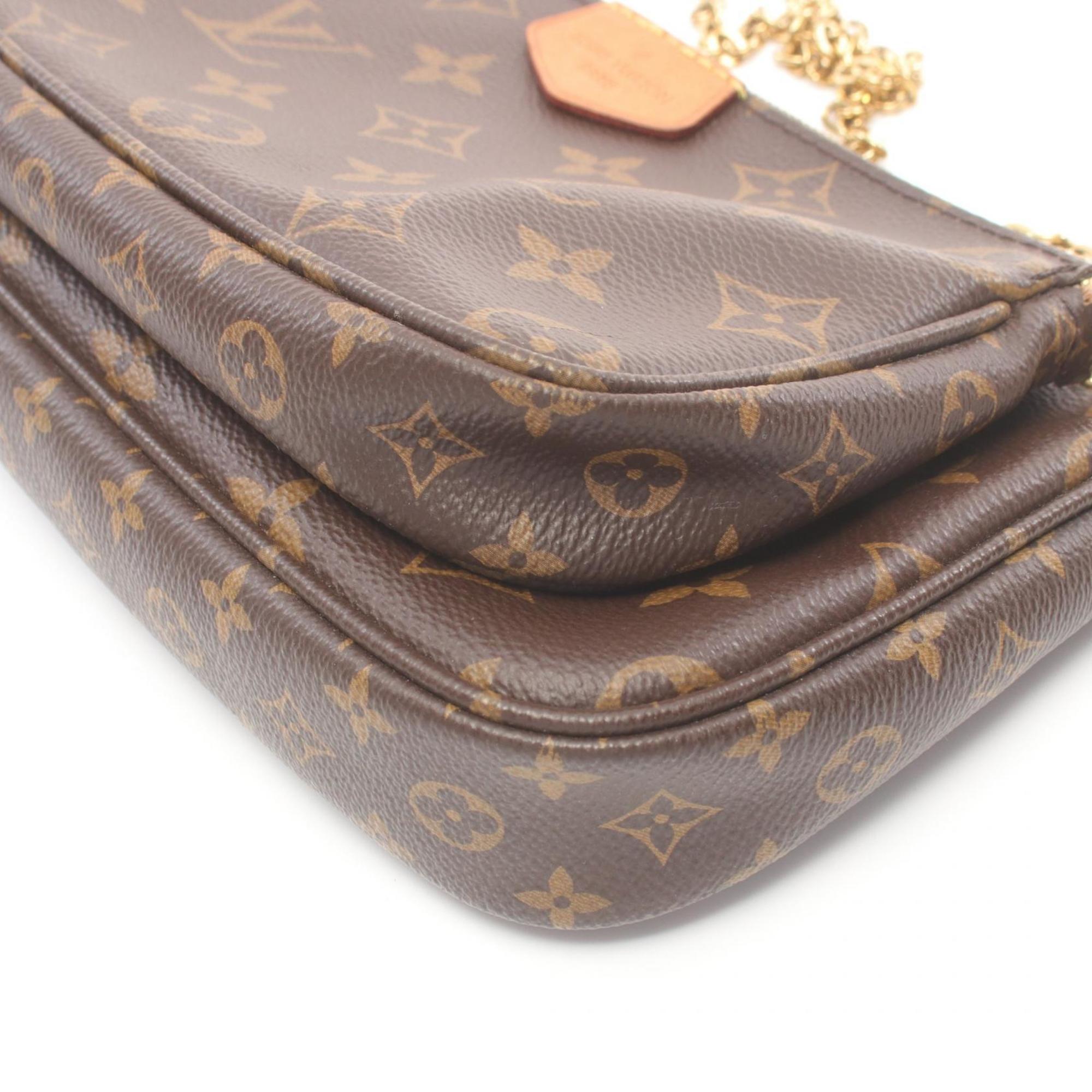 Louis Vuitton LOUIS VUITTON Multi Pochette Accessoires Shoulder Bag Coated Canvas Monogram Women's Brown Khaki M44813