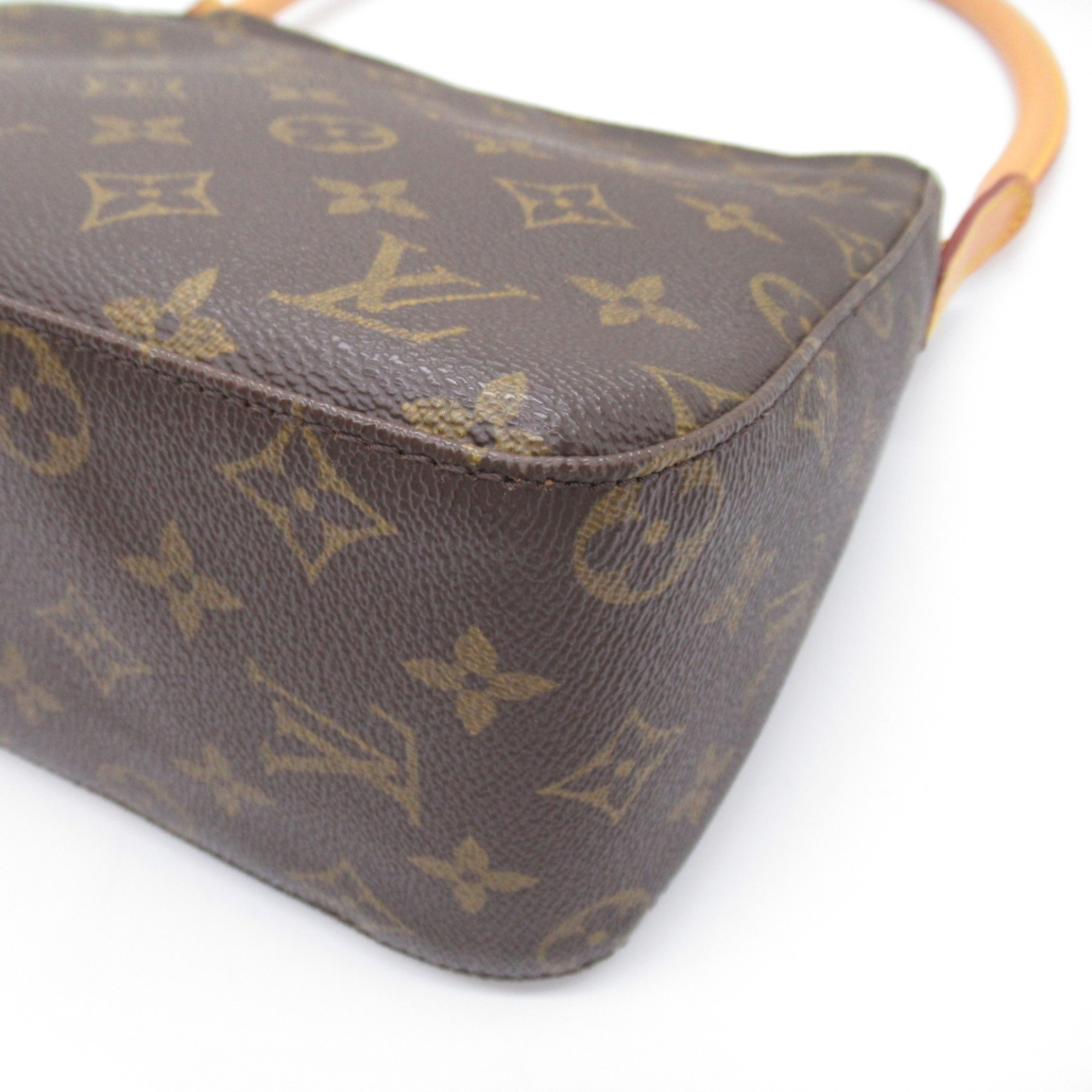 Louis Vuitton LOUIS VUITTON Looping MM Shoulder Bag Coated Canvas Monogram Women's Brown M51146