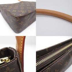 Louis Vuitton LOUIS VUITTON Looping MM Shoulder Bag Coated Canvas Monogram Women's Brown M51146