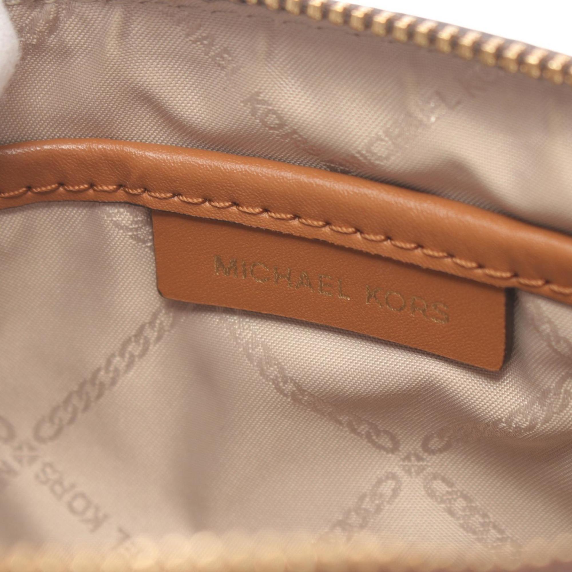 MICHAEL Michael Kors MICHAEL KORS Riverall Shoulder Bag, Coated Canvas, Leather, Women's, Brown, 32S9GF5C7B