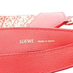 LOEWE Luna Shoulder Bag Leather Women's Red