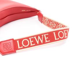 LOEWE Luna Shoulder Bag Leather Women's Red