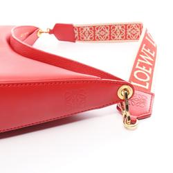 LOEWE Luna Shoulder Bag Leather Women's Red