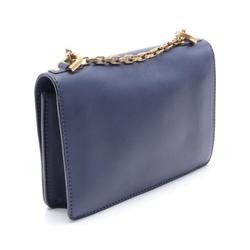 Christian Dior Dior J'ADIOR Shoulder Bag Leather Women's Navy