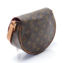 Louis Vuitton LOUIS VUITTON Tan Blanc Shoulder Bag Coated Canvas Leather Monogram Women's Brown M51179