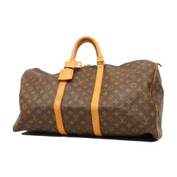 Louis Vuitton Boston Bag Monogram Keepall 55 M41424 Brown Men's Women's