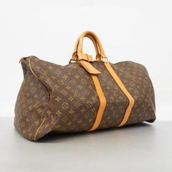 Louis Vuitton Boston Bag Monogram Keepall 55 M41424 Brown Men's Women's