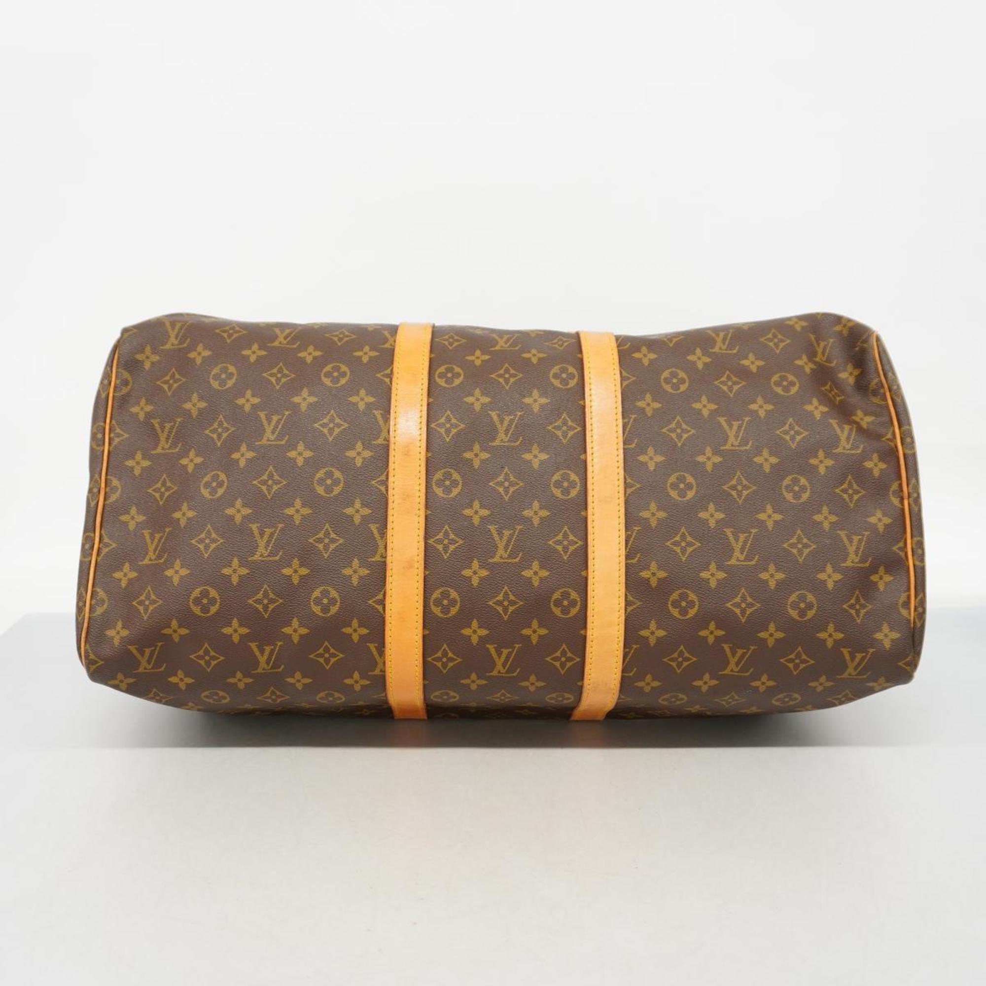 Louis Vuitton Boston Bag Monogram Keepall 55 M41424 Brown Men's Women's