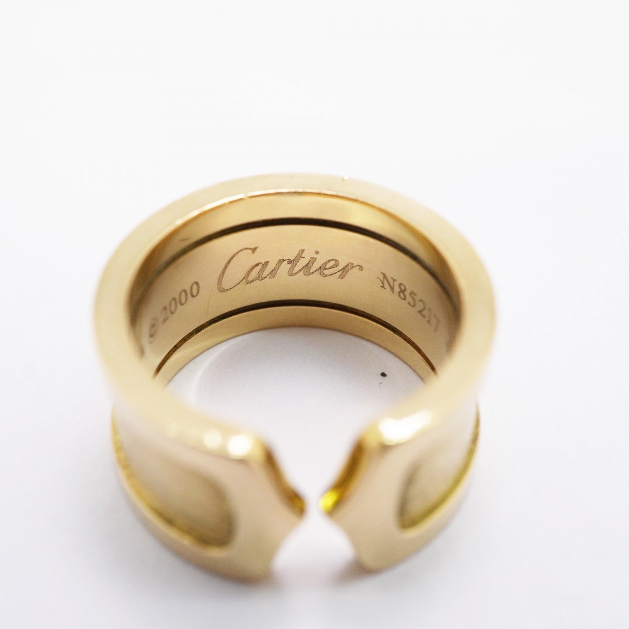 Cartier Ring 2C K18YG Yellow Gold Size 8.5 Ladies