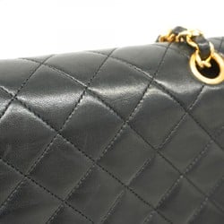 Chanel Shoulder Bag Matelasse Lambskin Black Women's