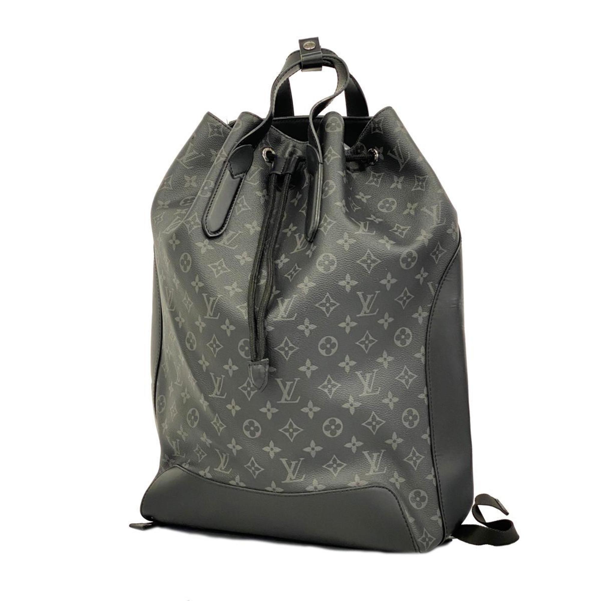 Louis Vuitton Backpack Monogram Eclipse Explorer M40527 Black Men's