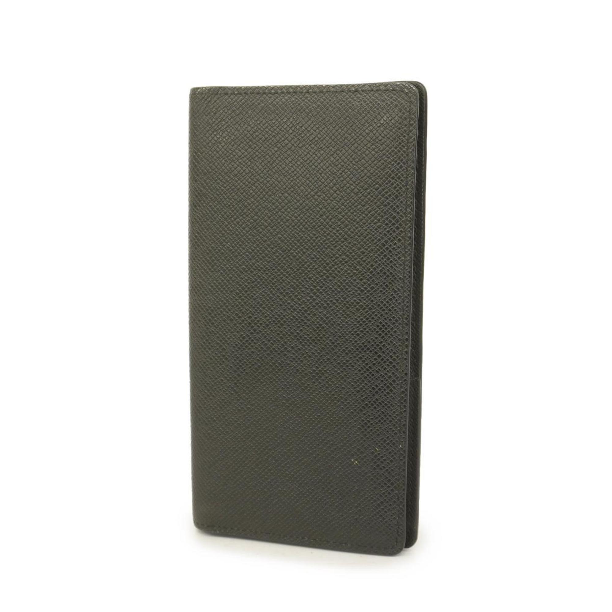 Louis Vuitton Long Wallet Taiga Portefeuilleron M30541 Noir Men's